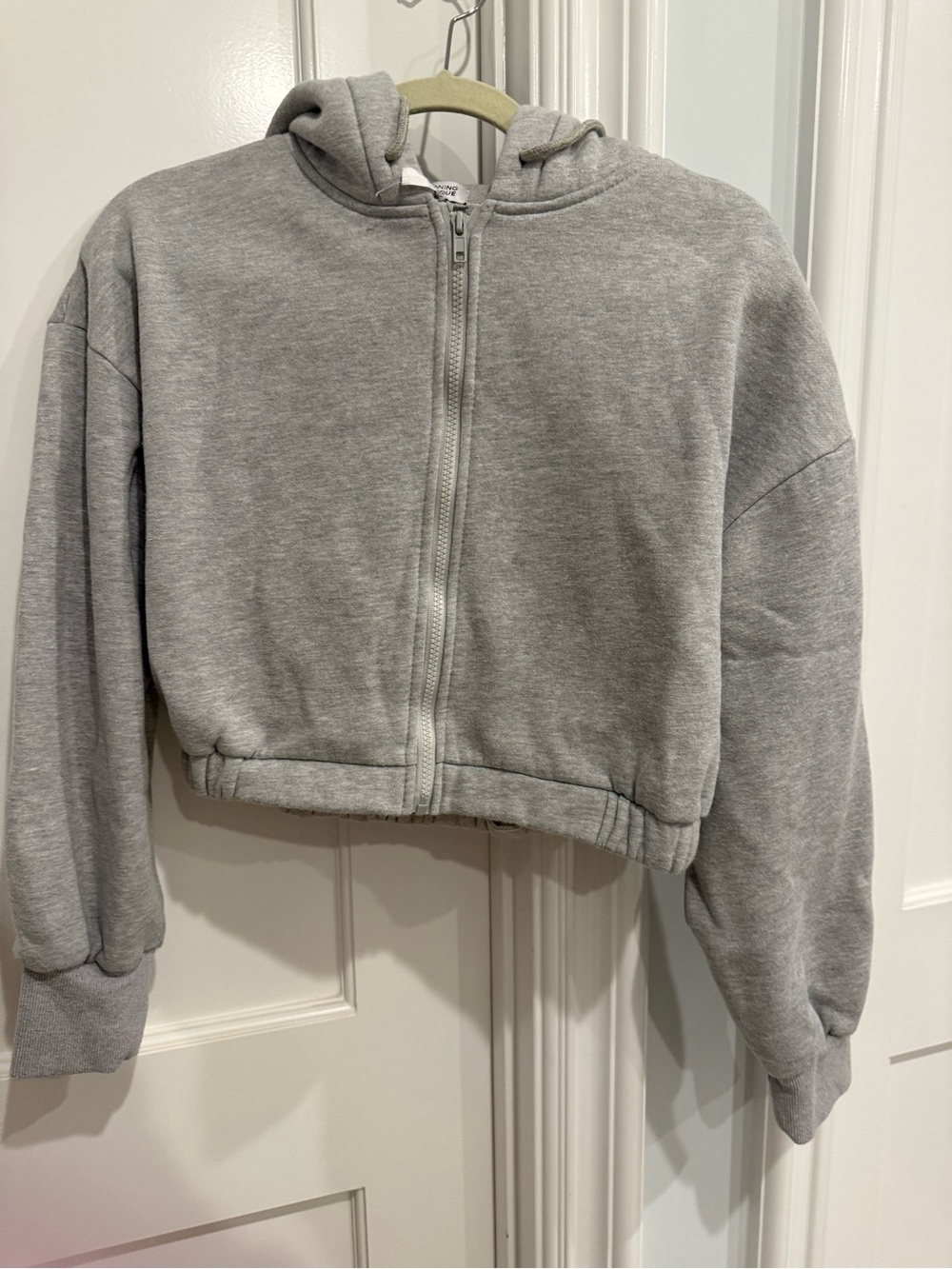 Beginning Boutique Heather Gray Zip-Up Hoodie